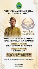 Pengumuman Libur Pelayanan Kalurahan Jatiayu 14 Mei 2026.